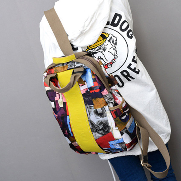 Flowers Handbags Multifuntion Vintage Shoulder Backpack