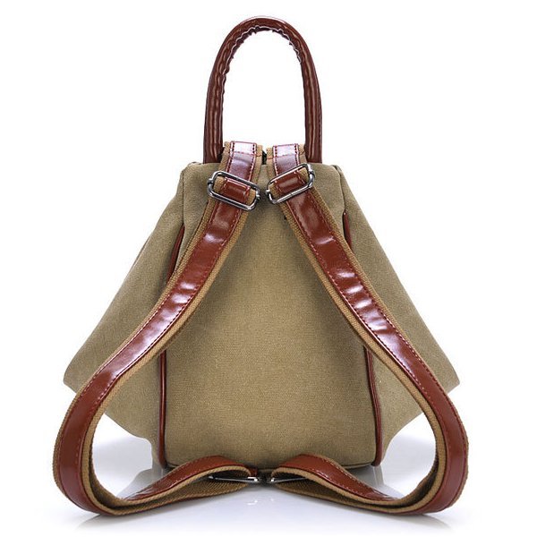 Women Canvas Tassel Diagonal Multi Functional Backpack