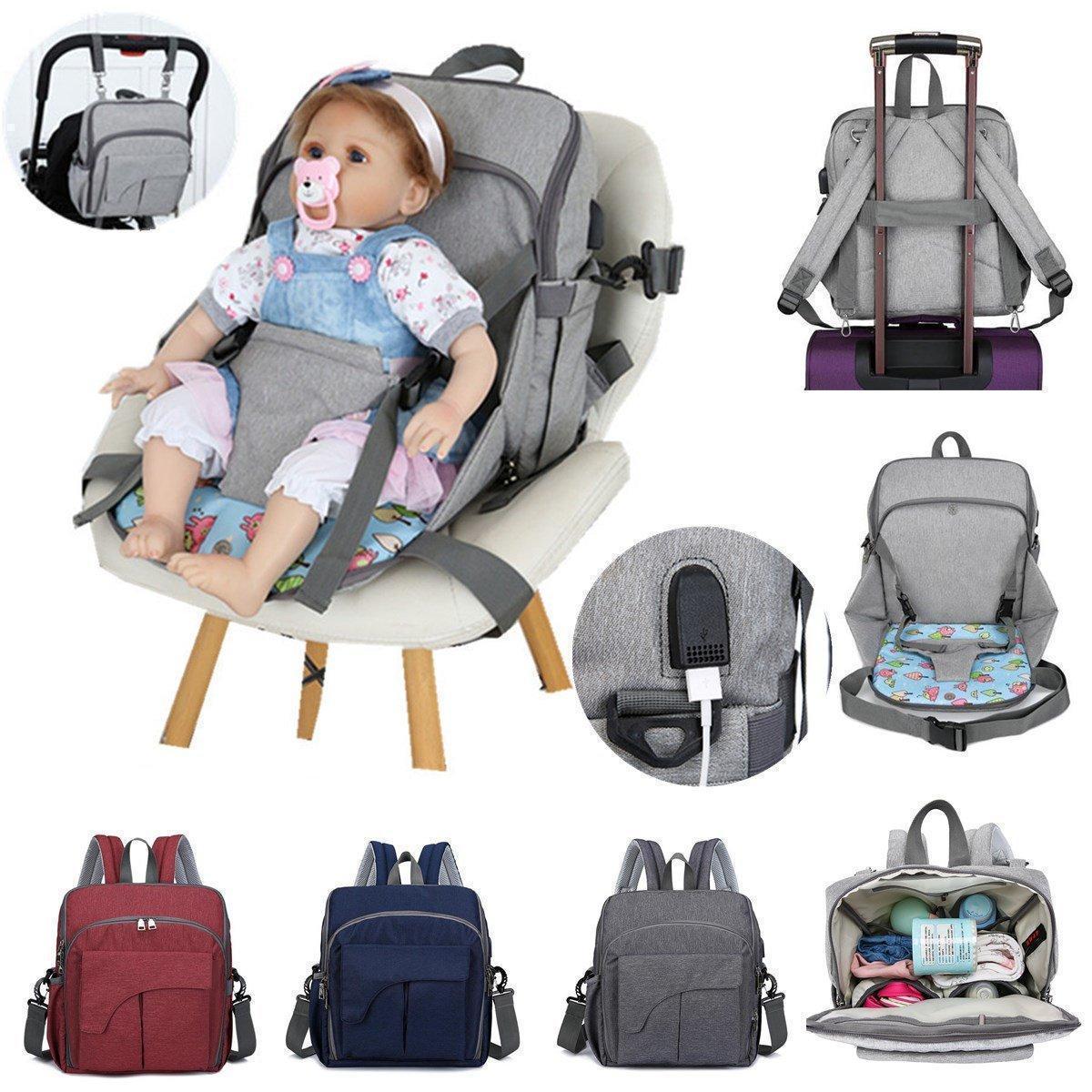 Women Nylon Waterproof Large Capacity Diaper Bag Outdoor Travel Shoulder Bag Backpack