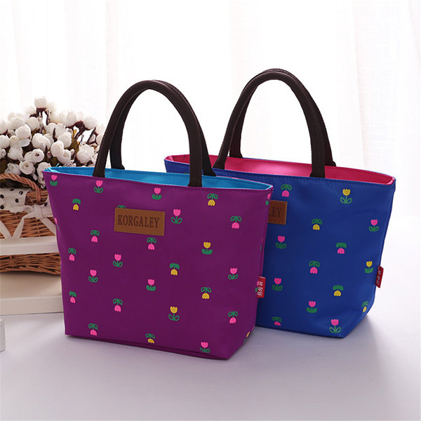 Casual Waterproof Nylon Light Lunch Bag Storage Bag Handbag