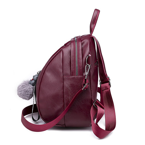 PU Leather Multi-function Student Bag Leisure Travel Backpack For Women